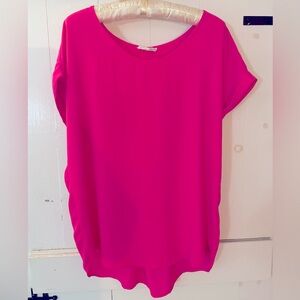 Hot Pink Lightweight Blouse